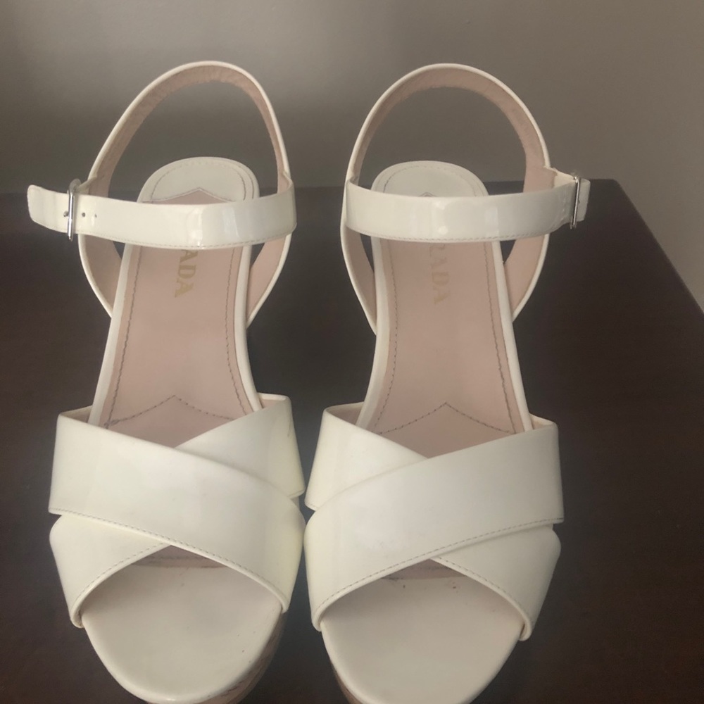 Prada white espadrilles